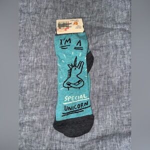 NWT AUTHENTIC BLUE Q WOMENS “IM A SPECIAL UNICORN” ANKLE COTTON SOCKS SIZE 5-10